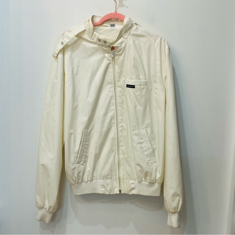 Members of the Men Only Iconic Racer Jacket -
 Ivory Jacket size 42 L